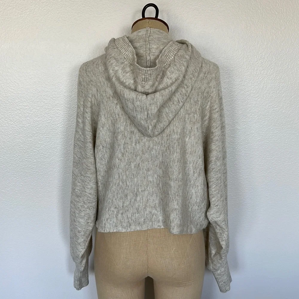 Zara Hooded Knit Sweatshirt Size M - Picture 5 of 10